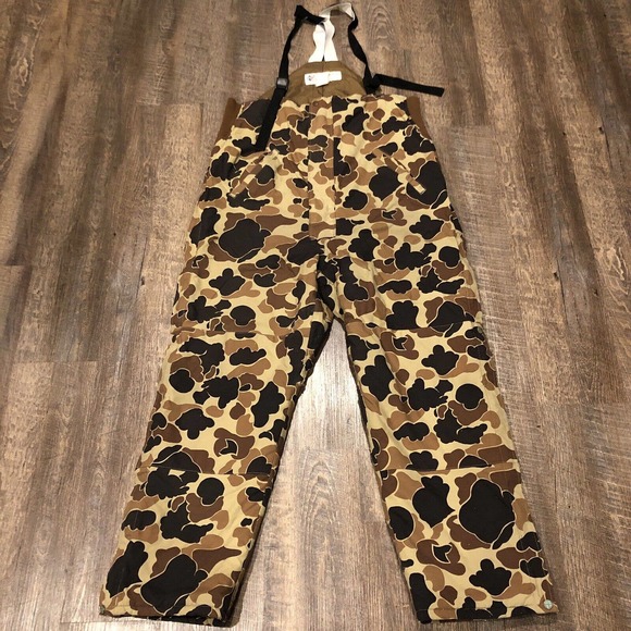 Columbia Other - VINTAGE Columbia Snow Pants Adult Large Brown Camo Bib Duck Hunting Mens READ